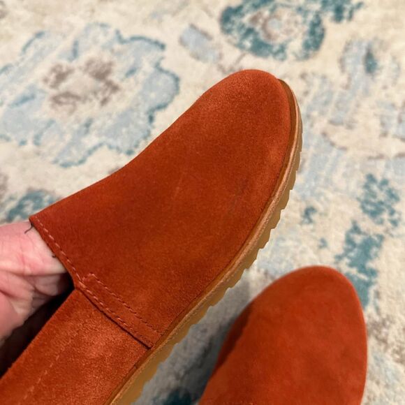 Sorel Ella Orange Suede Slip-On Loafers Size 6 - Picture 7 of 9
